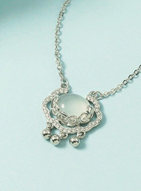 日系百搭少女平安锁项链奢小众