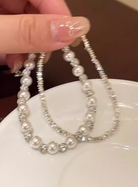 满天星珍珠碎银子串珠手链女冷淡风轻奢高级感小清新学生闺蜜手饰