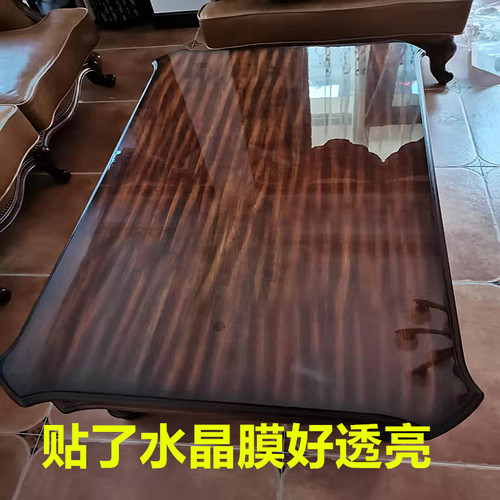 水晶膜实木家具膜餐桌茶几烤漆家具透明保护膜三层晶刚修复家具膜 - 图2