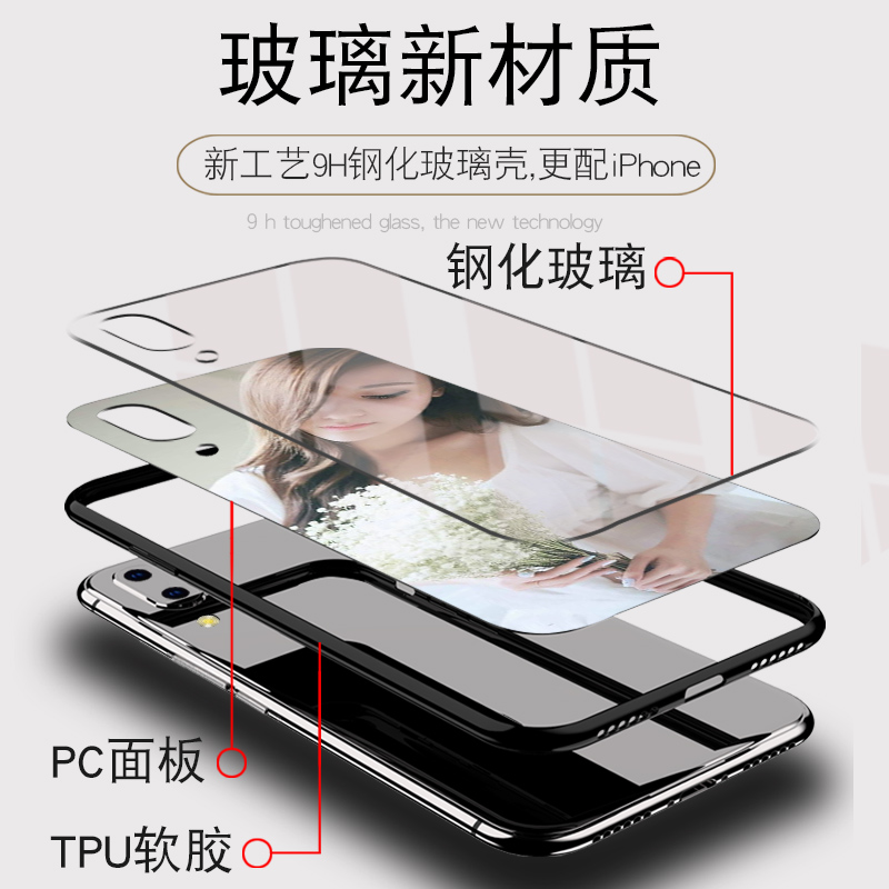 iphone11promax任意机型定制手机壳iphonexr苹果x玻璃xsmax男8plus女diy情侣iphone个性6plus潮牌6splus网红7 - 图2