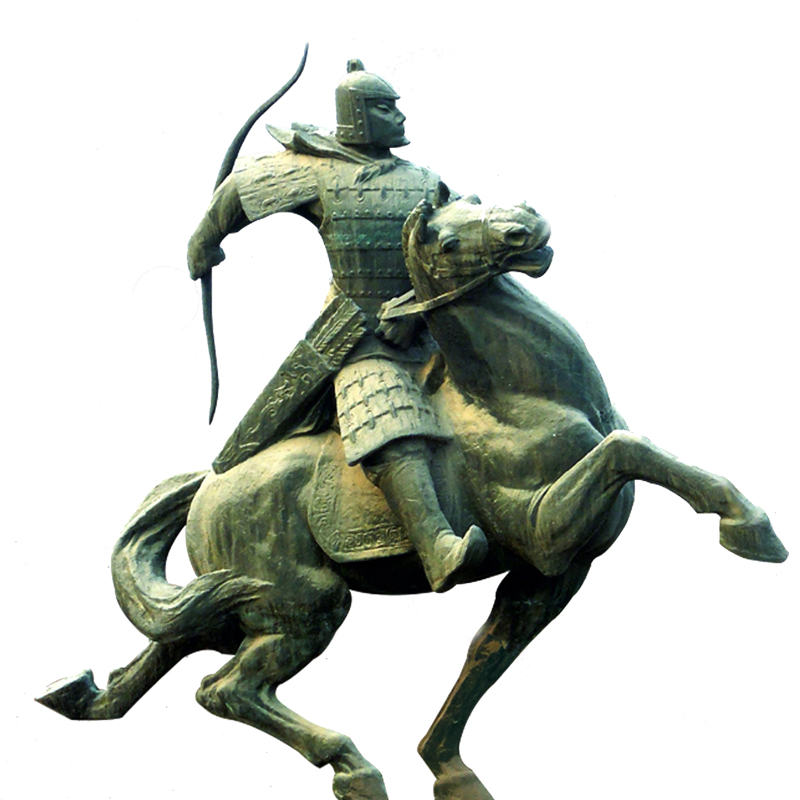 历史文化骑马人物铸铜雕像户外大型赵灵王雕塑定制园林名人铜雕 - 图3
