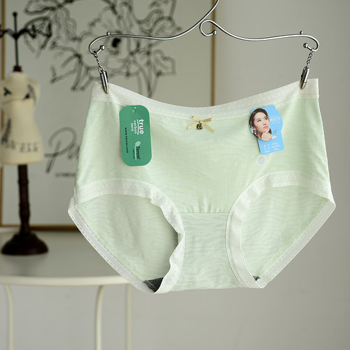 黛丝少女新款小清新纯色舒适莫代尔棉石墨烯抗菌女士中低腰内裤 - 图3
