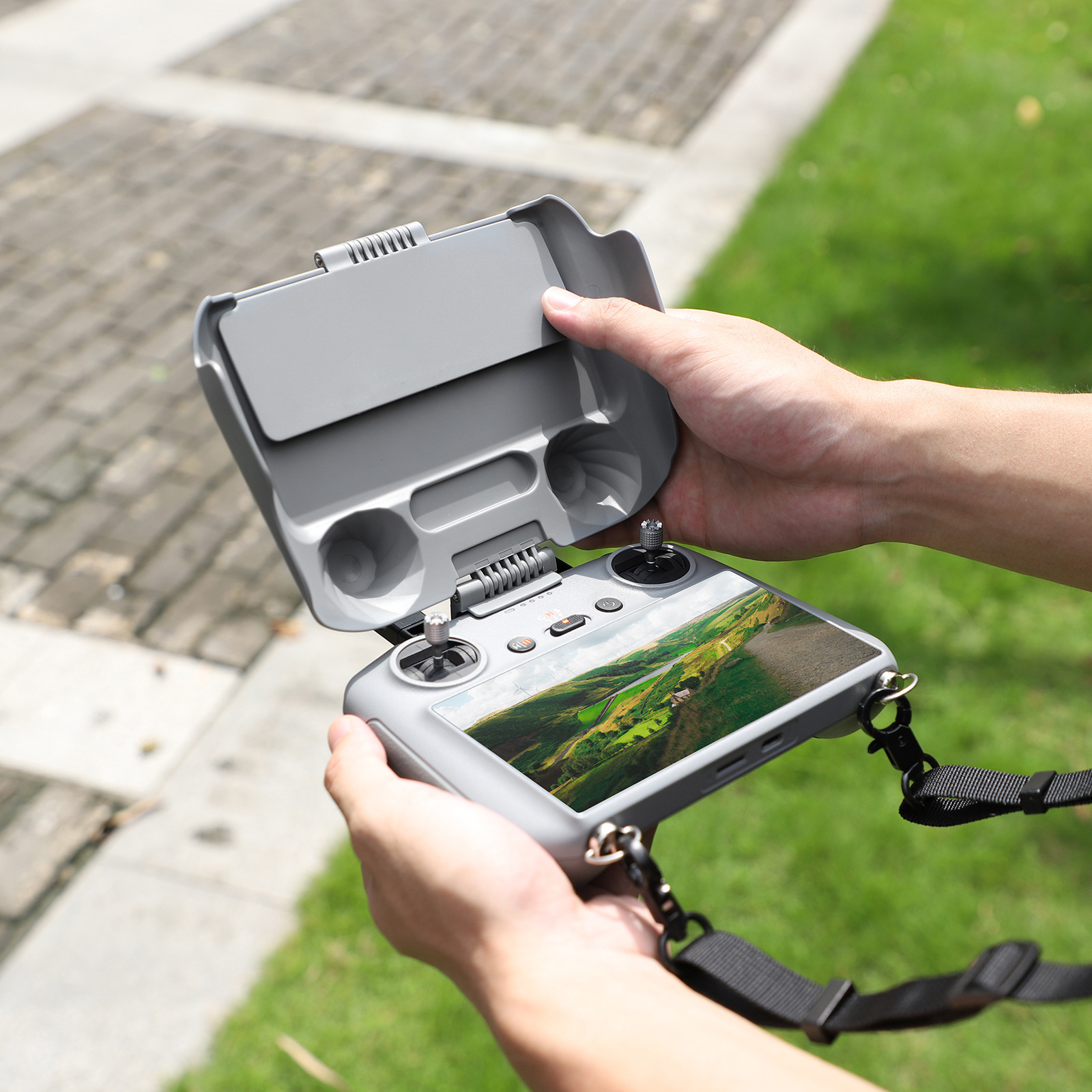 适用DJI大疆御4 Pro Air3/3S RC 2遥控器遮光罩保护盖罩免拆摇杆 - 图1