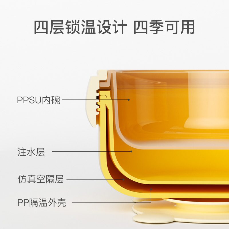 taoqibaby辅食碗宝宝注水保温碗婴幼儿专用吃米粉恒温碗儿童餐具