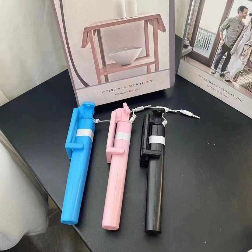 新款 通用安卓加长自拍杆手机折叠自拍杆带线控一体式3代迷你款