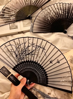 新中式折叠竹扇随身汉服夏凉