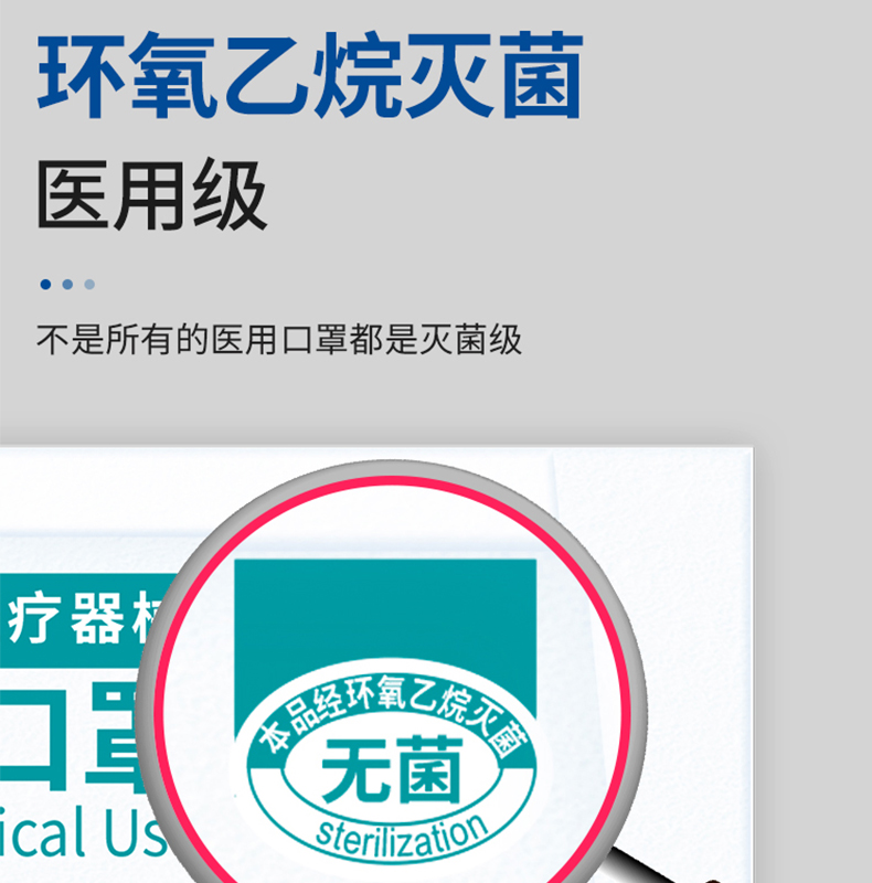 海氏海诺医用外科口罩一次性医疗正规正品医护单独独立包装三层囗 - 图0