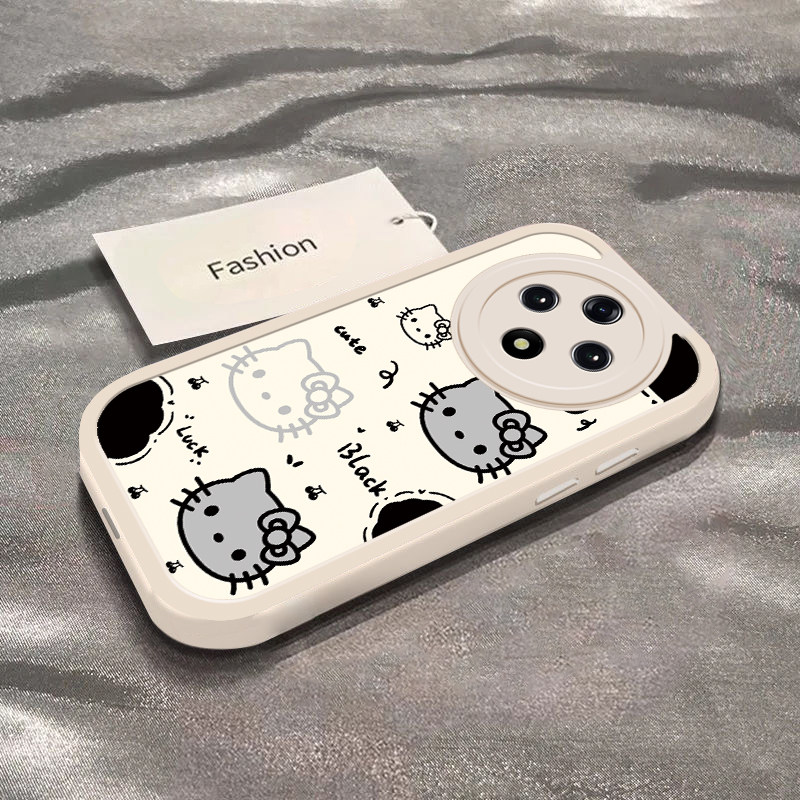 Suitable for OPPOA3 mobile phone case A3Pro new 5G all-inclusive anti-fall PKA110 protective cover OPPOA3x men's and women's A3i simple cute energetic version black and white cat head special case