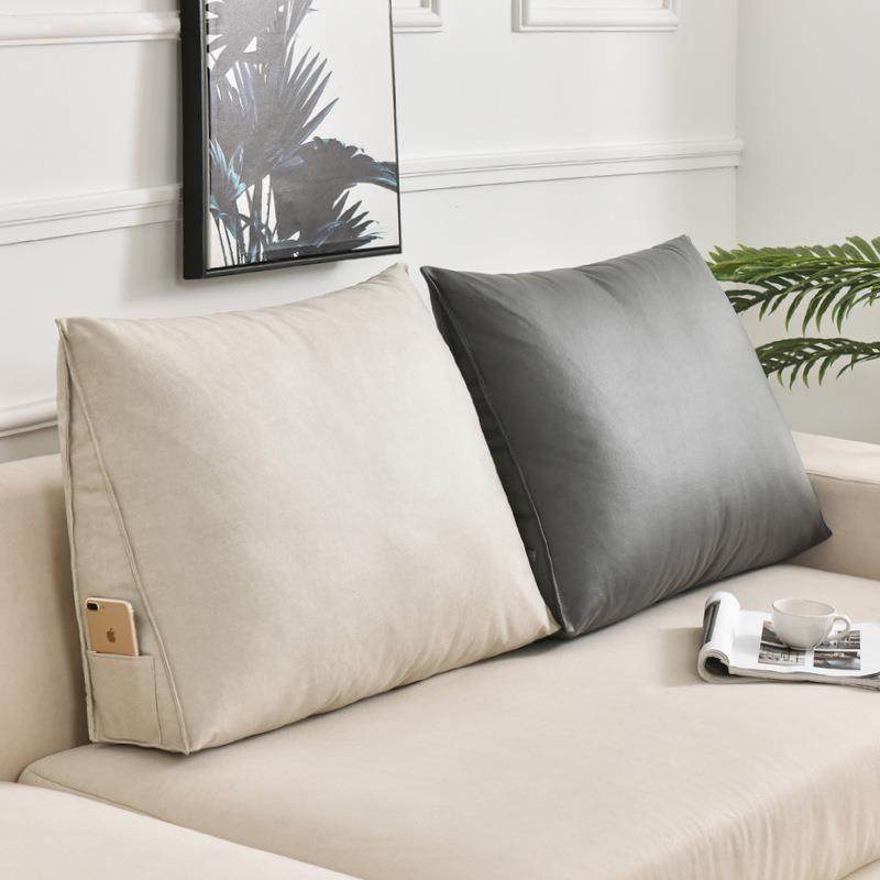 简约科技布三角沙发靠枕靠垫大靠背护腰垫背榻榻米软包客厅飘窗垫,淘宝优惠券,粉丝福利购,淘宝优惠卷