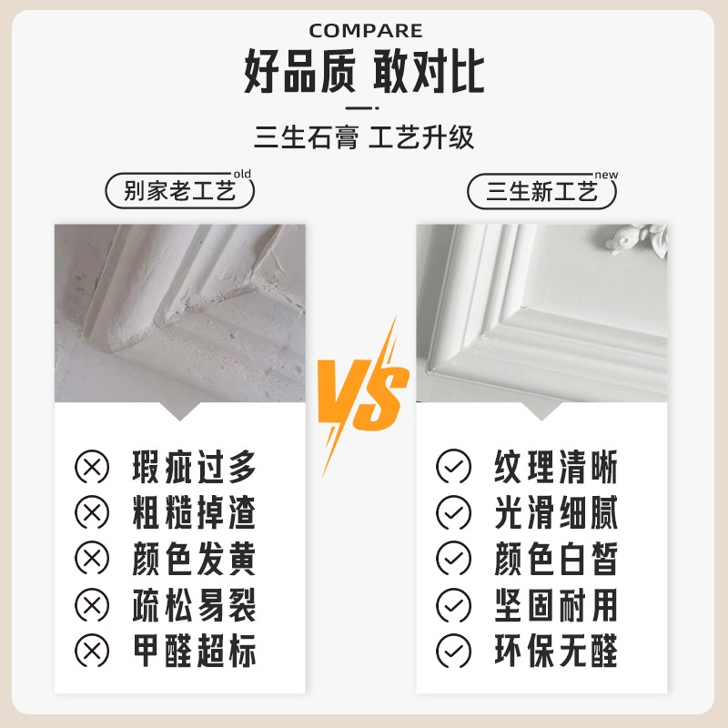 双眼皮石膏线发光带灯槽线条客厅装修装饰平板线极简吊顶卧室墙角 - 图0