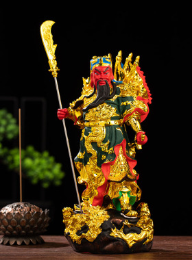 九龙关公19寸圣帝君树脂神像