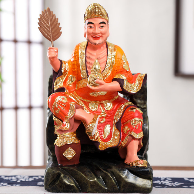 Miaoshan resin Jigong Buddha statue painted Arhat