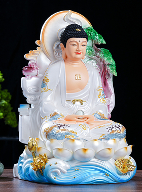 三宝佛树脂佛像供奉摆件