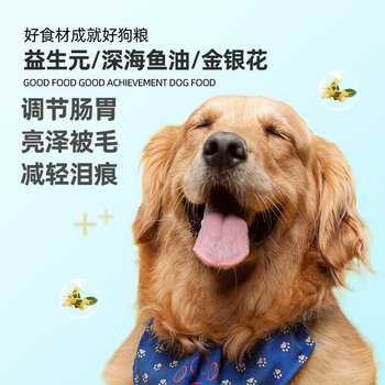 ຜ້າກັນເປື້ອນ cat and dog food 10kg 40kg Golden Retriever Labrador Bichon Small Large All-Purpose Dog Food