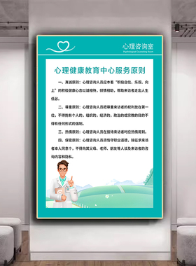 心理咨询室布置挂图规章制度来访