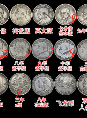 民国三年八年袁大头银元