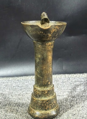 油灯灯座仿古铜器摆件