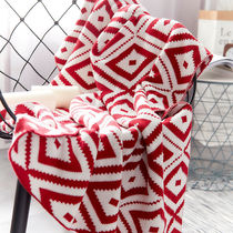 Christmas carpet festive wedding red knit blanket Knitted Blanket Sofa Blanket Afternoon Sleep Blanket of the Blanket Office Decoration Blanket