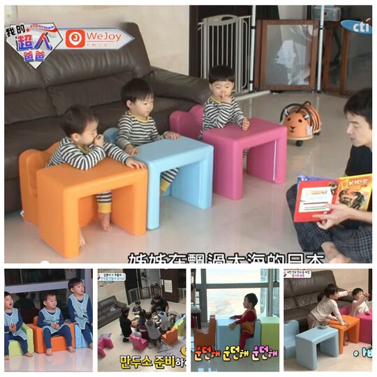 韩国IIZZ婴幼儿童宝宝沙发组合桌椅超人回来了三胞胎POPO小沙发
