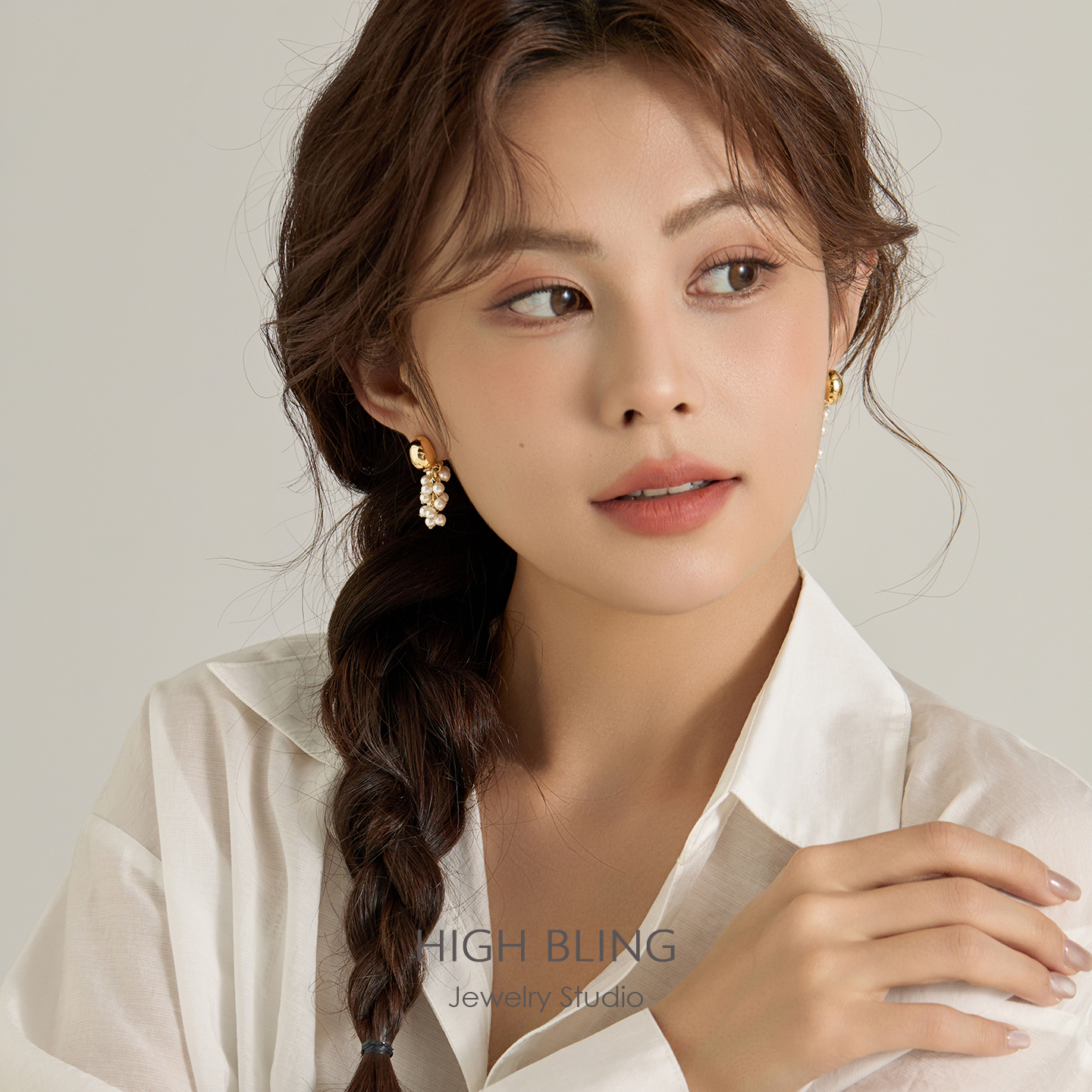 原创超耗时高定手工S家珍珠葡萄度假风耳坠饰无耳洞女蚊香盘耳夹 - 图1