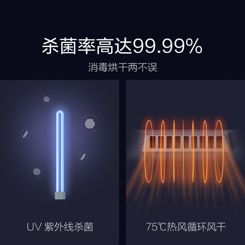 云米家用小型紫外线杀菌迷你消毒柜 云米餐具消毒机