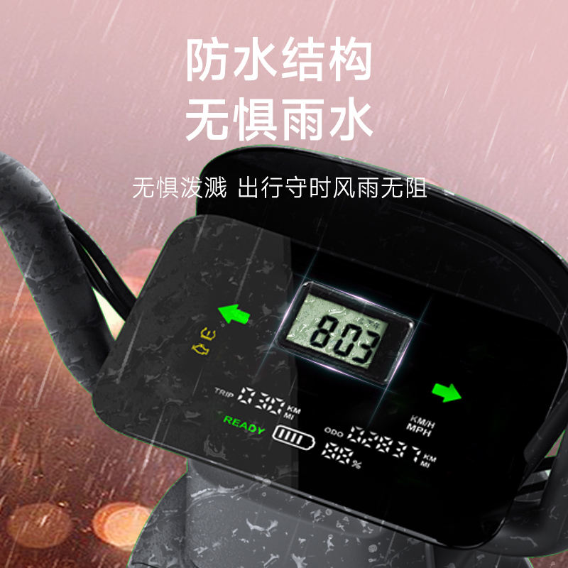 防水大屏LCD电动车电瓶车车载数显电子表夜光改装钟表通用多功能 - 图0