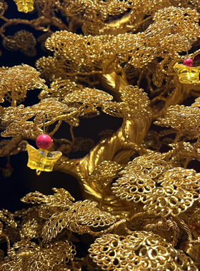 高度1米新款摇钱树摆件家居客厅装饰品办公室桌面乔迁新居工艺品