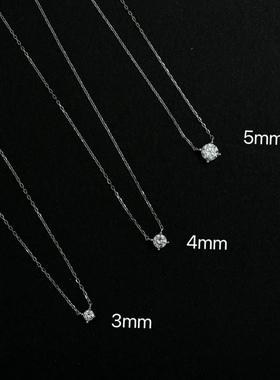 S925纯银mini锆石项链女小众设计简约百搭时尚2025新款锁骨链饰品