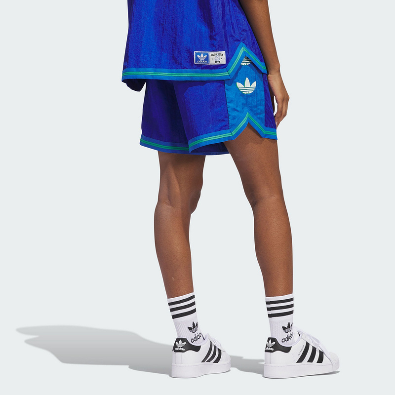 Adidas阿迪达斯三叶草男裤女裤2024夏季新款串标梭织短裤IT9952