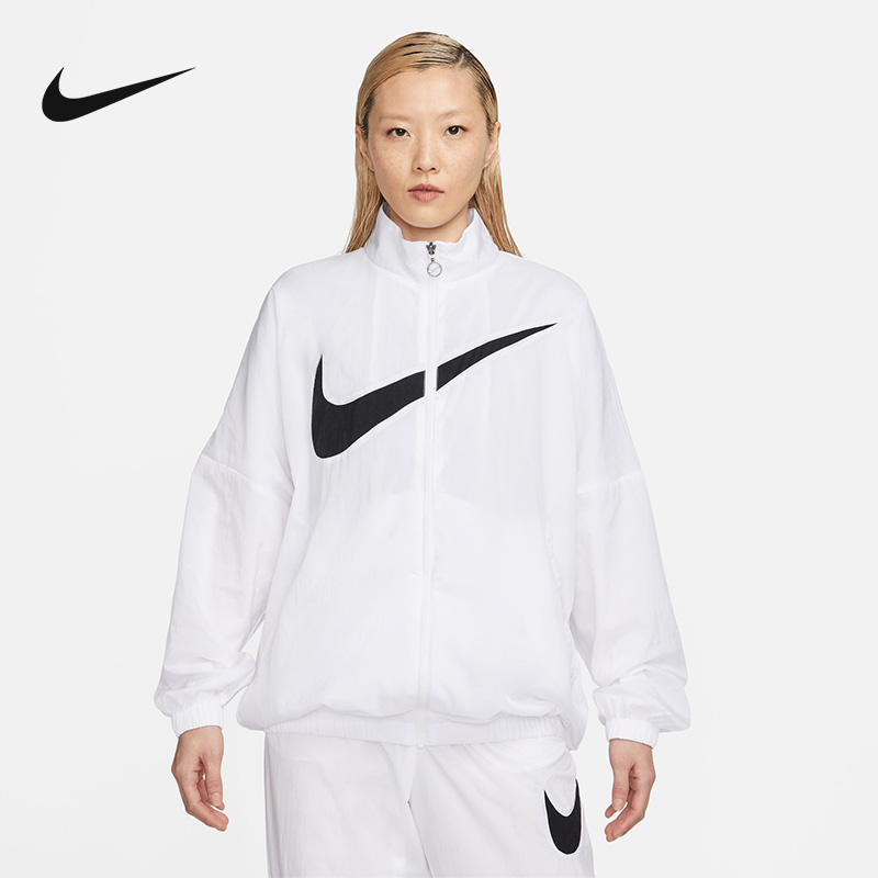 Nike耐克女装2024春季新款梭织夹克运动服大勾立领休闲外套DX5865