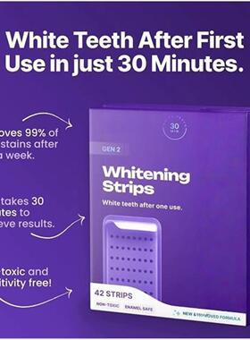 Purple eeth Whitening Strips 牙贴 清洁牙齿污垢身体护理套装