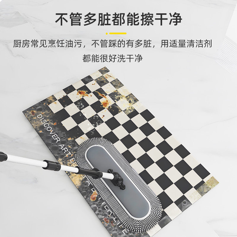 厨房地垫吸水防滑防油免洗可擦防脏 银锦厨房地垫