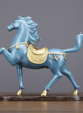 彩铜马到成功摆设家居装饰品客厅玄关办公室开业新品摆件