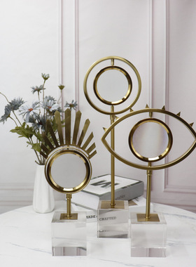 现代简约酒柜装饰品摆件家居饰品美式玄关创意书房办公室桌面摆设