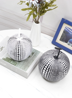 波点艺术苹果摆件北欧家居办公室装饰品摆设现代简约创意软装树脂