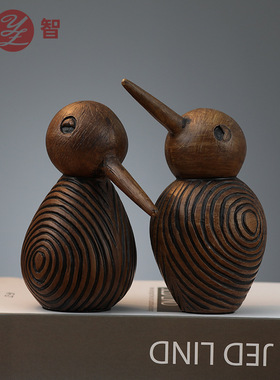 简约动物造型树脂工艺创意家居鸟类装饰办公室桌面摆件