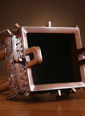 紫铜工艺品摆件紫铜禹方鼎家居装饰品客厅办公室开业摆件