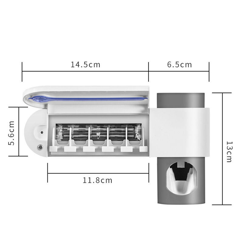 智能牙刷架紫外线杀菌消毒牙刷架牙刷消毒器自动挤牙膏器牙具座