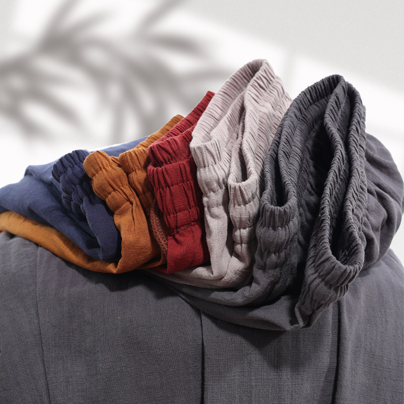 新款竹节棉麻收口免绑腿僧裤 夏季薄款透气吸汗棉裤子出家人裤子,淘宝优惠券,粉丝福利购,淘宝优惠卷