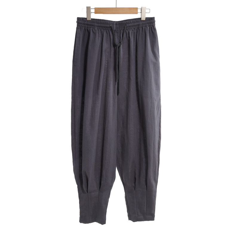 新款竹节棉麻收口免绑腿僧裤 夏季薄款透气吸汗棉裤子出家人裤子,淘宝优惠券,粉丝福利购,淘宝优惠卷