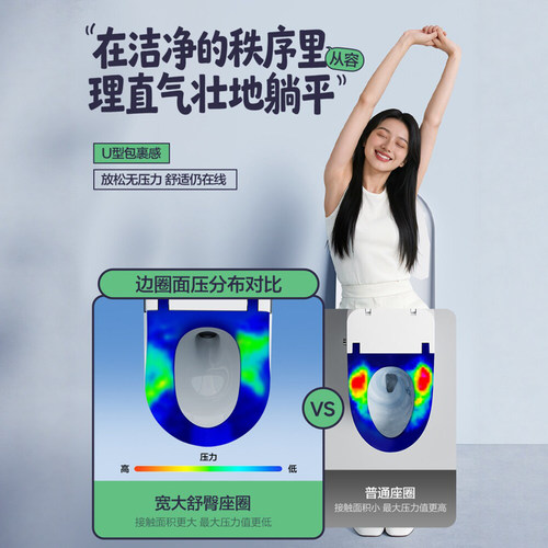 【政府补贴】箭牌轻智能马桶家用小户型感应翻盖冲水压加热坐便器 - 图2