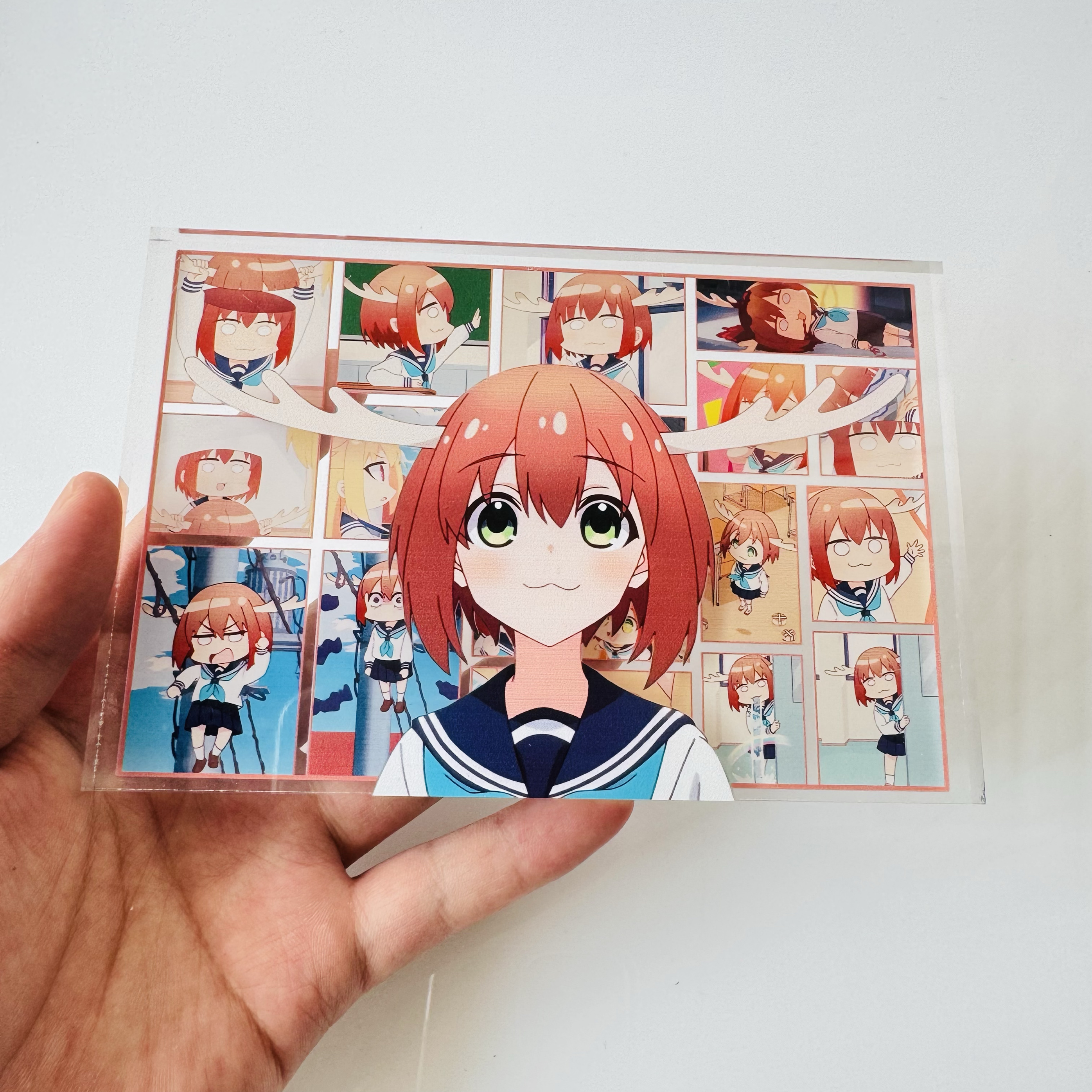 鹿乃子乃子虎视眈眈动漫周边定制二次元立牌卡通桌面摆件亚克力砖 - 图1