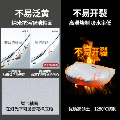 TOTO台下盆LW546B洗手盆嵌入椭圆智洁陶瓷21.6寸洗脸面盆(07-A) - 图0