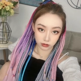 Длинные дреды, розовый хвостик