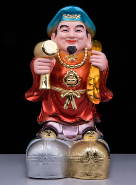 日式东密大黑天财神树脂供奉摆件