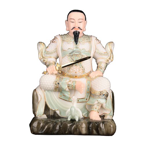真武大帝神像 玄天上帝 玄武大帝供奉汉白玉神像甲上帝 北帝 - 图3