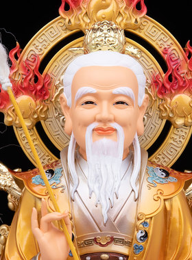三清道祖神像元始灵宝道德摆件