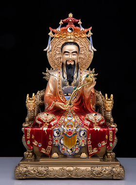 三清道祖铜像太上老君元始灵宝
