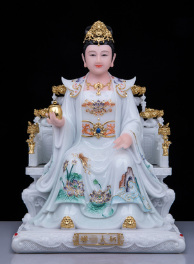 汉白玉蛇蟒神像东北护法供奉摆件