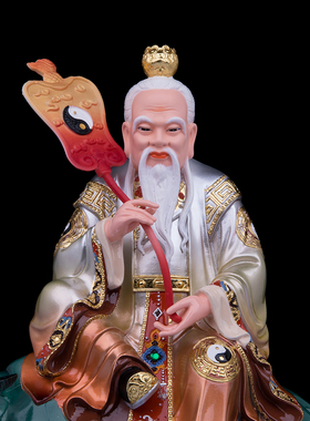 树脂精工彩客厅老子骑牛摆件